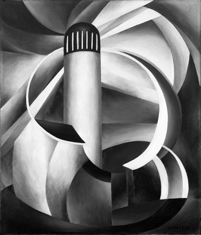 Ida O’Keeffe’s oil painting “Variations on a Lighthouse: Theme IV” (1933), from the collection of Jeri Woflson, is among the works now on view at the Clark Art Institute. courtesy Sterling and Francine Clark Art Institute