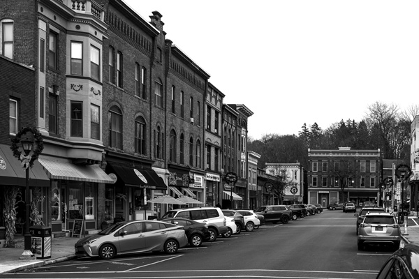 The row of 19th century buildings along Front Street in Ballston Spa have been revitalized in recent decades, making the village a hub for shopping and dining. Joan K. Lentini photo