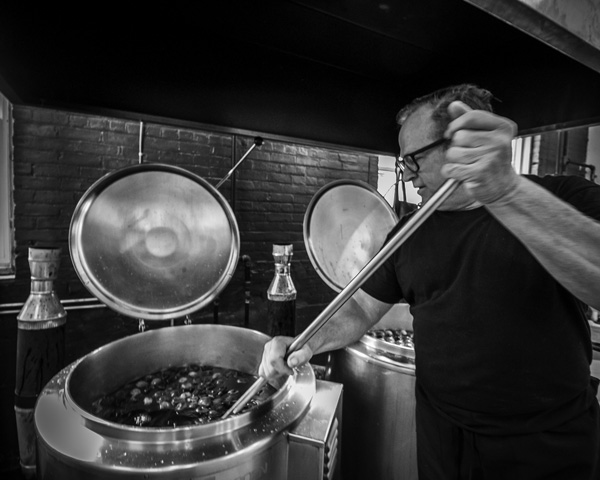 Longtime area chef David Britton makes an extensive line of small-batch condiments at Dakine Cuisine, a business he started in Glens Falls in 2004. Joan K. Lentini photo