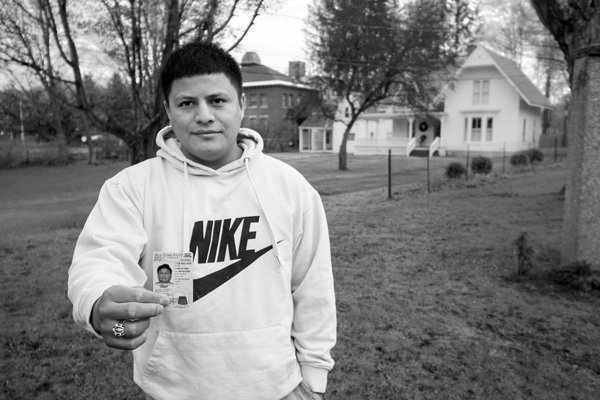 Emerson Exante, a legal immigrant from Guatemala who works at a Washington County dairy farm, shows off his new New York driver’s license. But for the many undocumented workers at farms and elsewhere in the region, getting a license isn’t an option. Legislative proposals to change that have lately been drawing support -- and strong opposition. Joan K. Lentini photo Emerson Exante, a legal immigrant from Guatemala who works at a Washington County dairy farm, shows off his new New York driver’s license. But for the many undocumented workers at farms and elsewhere in the region, getting a license isn’t an option. Legislative proposals to change that have lately been drawing support -- and strong opposition. Joan K. Lentini photo