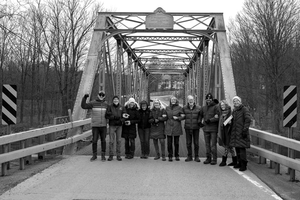 

Members of the new group Friends of the Battenville Bridge gather at the west end of the century-old steel structure, which spans the Batten Kill between the towns of Greenwich and Jackson.Joan K. Lentini photo