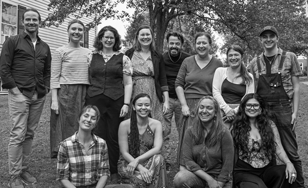 The cast and creative team gathered last month for the first rehearsal of “Galileo’s Daughter,” a co-production of WAM Theatre of Lenox and Central Square Theater of Cambridge, Mass. Michael Nancollas photo, courtesy of WAM Theatre