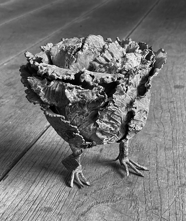 Claude Lalanne’s 2017 sculpture “Choupatte” (Cabbagefeet) is among the works in the new exhibition “Claude & Francois-Xavier Lalanne: Nature Transformed,” which opens May 8 at the Clark Art Institute. Courtesy of Sterling and Francine Clark Art Institute